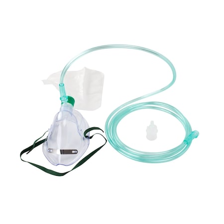 Dynarex 3"-1 Elongated Mask w/7' (2.1 m) Tubing, 1000mL, Adult/Standard Connector, 50PK 33055