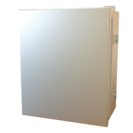 Hammond Clamps Electrical Enclosure, 12 in H, 6 in D, 10 in W, 12, 13, 3R, 4, 4X, Stainless Steel 1414N4PHSSK6