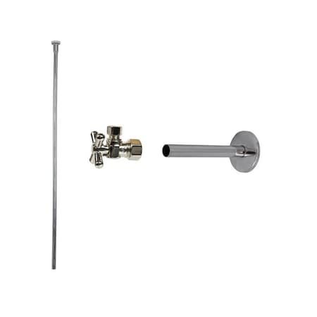 Mountain Plumbing Toilet Kit - Brass Cross Handle 1/4 Turn Valve, Angle and Tube in Matte Black MT582BX-NL/MB