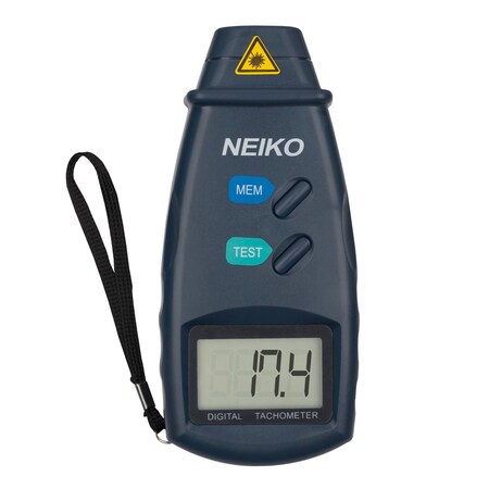 Neiko Digital Tachometer with 2.5 to 99,999 RPM Accuracy, RPM Gauge Marker with Batteries Included 20713A