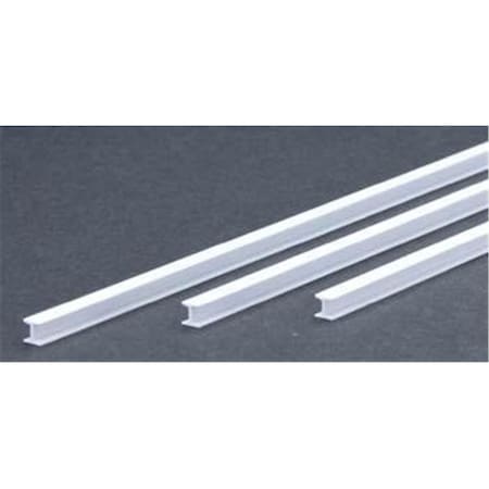 Evergreen 0.19 in. - 4.8 mm H Column Styrene Railroad Scratch Building Supply, Opaque White EVG286