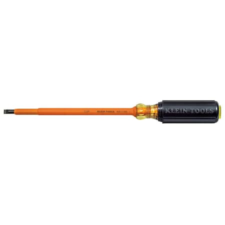 Klein Tools Insulated Slotted Screwdriver 1/4 in Round 605-7-INS