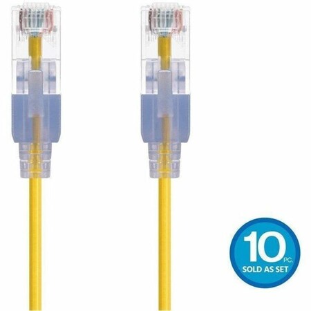 Monoprice SlimRun Cat6A Ethernet Patch Cable - Snagless RJ45_ UTP_ Pure Bare Cop 29464
