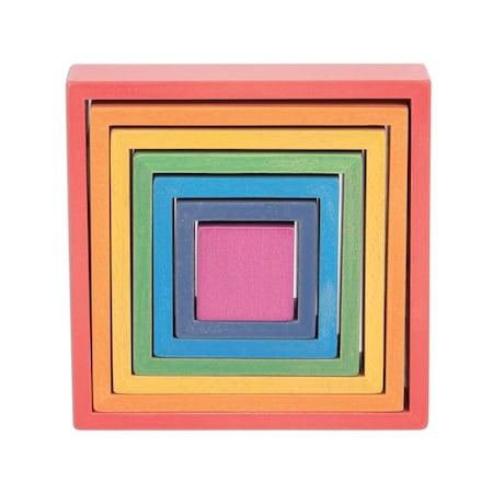 Tickit Wooden Rainbow Architect Squares, Set of 7 73416