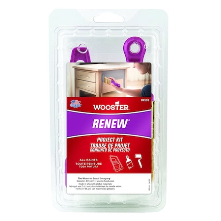 Wooster Paint Roller Kit, 3 in. L, 4 Pieces BR139