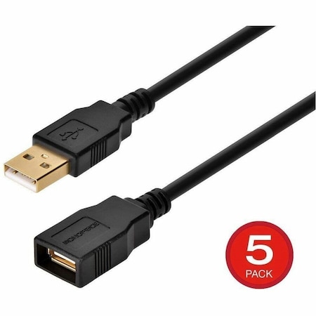 Monoprice USB Type-A to USB Type-A Female 2.0 Extension Cable - 28/24AWG Gold Pl 39926