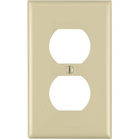 Leviton Faceplate, Number of Gangs: 1 Nylon, Ivory 80703-00I