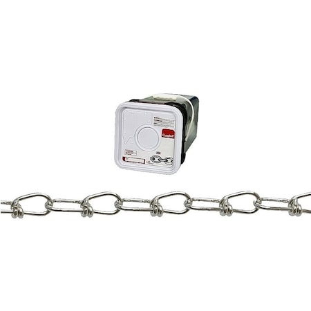 Campbell Chain & Fittings Loop Chain, No 1, 450 ft L, 155 lb Working Load, Low Carbon Steel, Zinc 075-4126