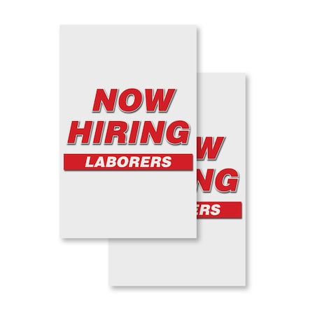 Signmission Laborers, Vinyl Decals Only 24 Inch x 36 Inch, Vinyl Decal, 2PK DSB-2436-2PACK-LABORERS