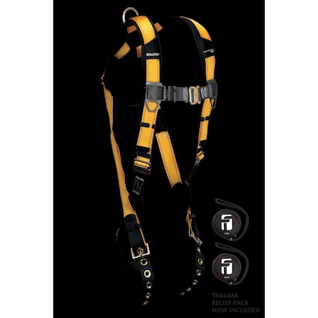 Falltech 7047 Fall Protection Harness, 2XL, 425 lb, Mating Chest/ Mating Leg Straps, Back D-Ring 70472X