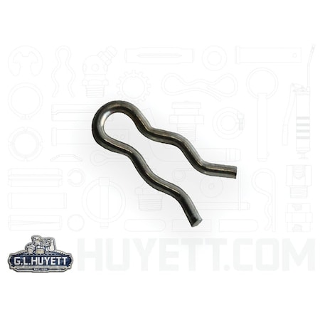 Huyett Hair Pin, Zinc Plated Spring Steel, 0.029 in Wire Dia x 0.312 in Length BPXZ-2301