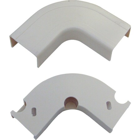Cable Wholesale 90 Deg Flat Elbow Raceway, FWT Series, White 31R1-001WH