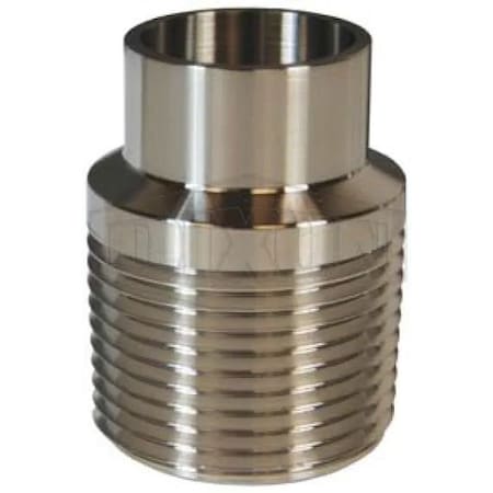 Dixon Weld Adapter, Series: B19WB, Adapter, 1-1/2 in Nominal, MNPT x Weld Adapter, 0.065 in Thickness, 304 B19WB-G150