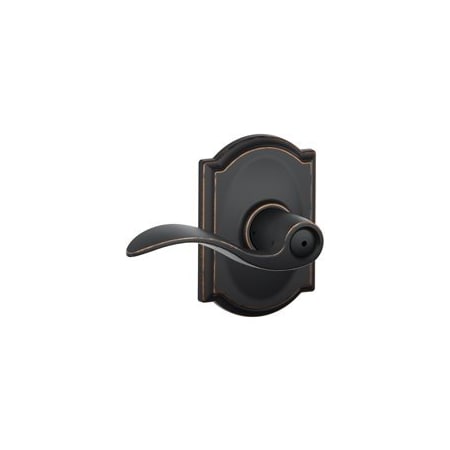 Schlage F Series Privacy Lever, Mechanical Lock, Aged Bronze, Metal, Residential, 2 Grade F40VACC716CAM