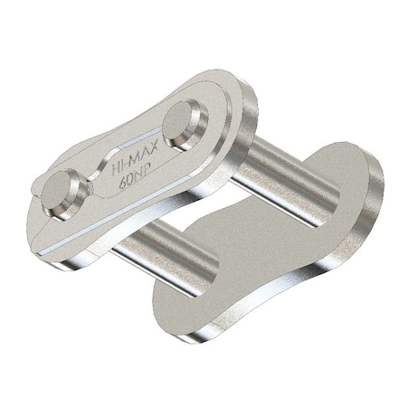 Senqcia Hi-Max Single Strand Spring Clip Connecting Link, 60NP chain, .75P, 1.24 OAW, .234 Pin, Stl 60NPHMCL