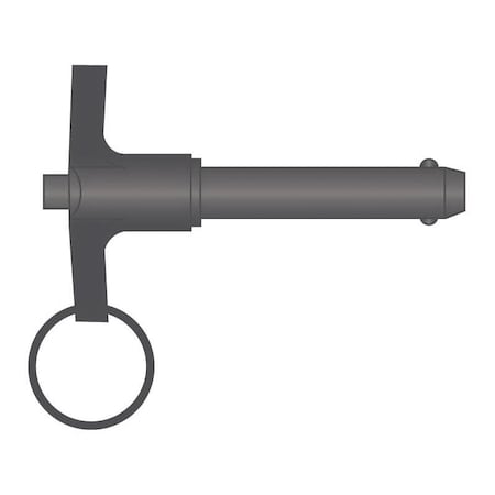 Huyett QR Pin, T Handle, Cad Plt 4130 AS, .75 Dia x 4.5 Usable L x 5.170 Shk L PLT-0750-4500