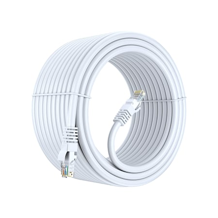 Maximm 75ft Cat6 Pure Copper UTP Ethernet Cable, White CAT6-75FTWhite