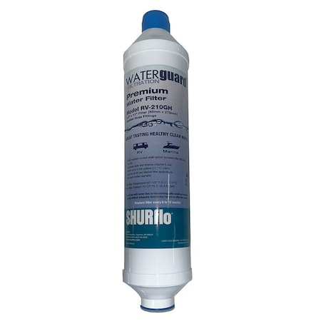 Pentair Shurflo City Water Entry In-Line Filter w/Garden Hose Ends RV-210GH-A