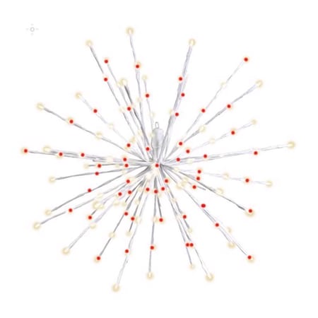 Celebrations LED Red/White Starlight Burst Deluxe 24 in. Hanging Decor 23-04063A