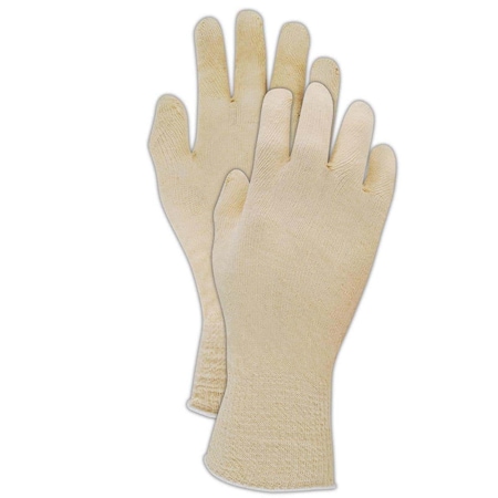 Magid Touchmaster Lt Wt 100% Cotton Seamless Lisle Gloves, Men Fits Lg 13651-123-CT