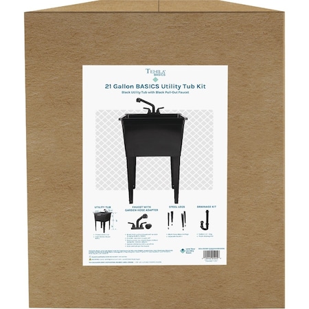 Tehila 21 Gal. Black Utility Sink 202381