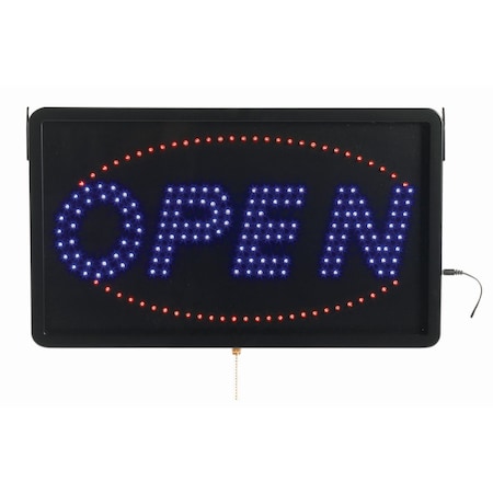 Aarco High Visibility LED ''OPEN'' Sign, Large, 13''Hx22''W OPE02L