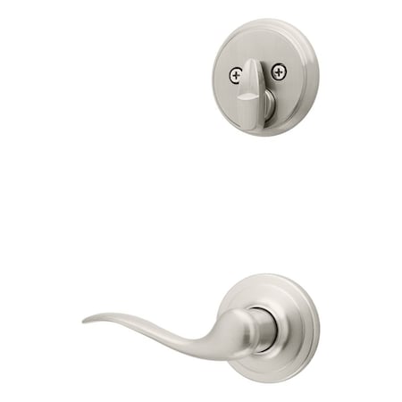 Kwikset Left Hand Single Cylinder Interior Tustin Lever Trim Satin Nickel Finish 971TNLLH-15