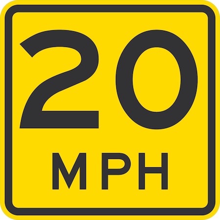 Lyle 20 MPH, 24x24, Engineer Grade, Yellow G-13661-EG_24x24