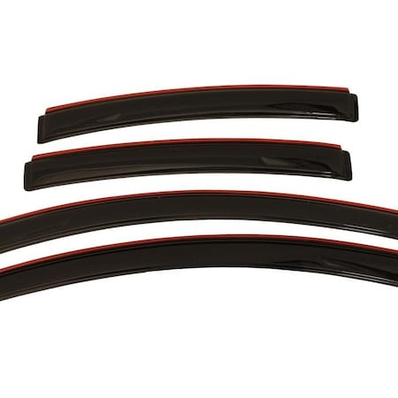 Ventshade Rainguards, Aerodynamic Design, In-Channel, Smoke, Acrylic, Set Of 4 194275