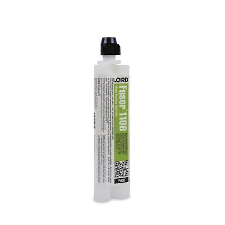 Lord Fusor Adhesives 2-Part Fast Bonding Adhesive, 7.6 oz Cartridge, Green, Paste, 2 hr Curing 110B