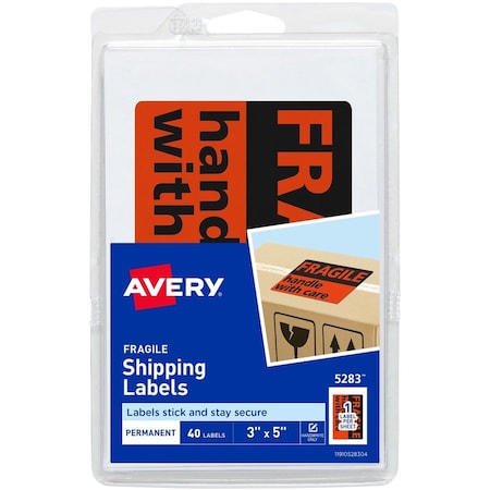 Avery Fragile Handle with Care Mailing L, PK40 5283