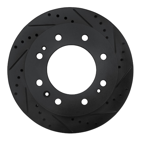 Dynamic Friction Co DFC Brake Rotor - Drilled and Slotted - Black 633-48059R