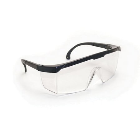 Sas Safety Hornets Safety Glasses, Universal, Clear Lens, Black Frame 5270
