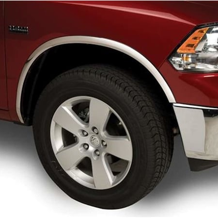 Putco Fender Lip Trim, Full Wheel Well; Polished; Stainless Steel; 1.5 Inch Width; With Trim For 4 97190