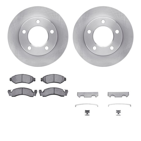 Dynamic Friction Co DFC Brake Rotor- Heavy Duty Brake Pad includes Hardware 6412-42064