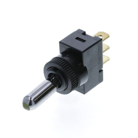 Switch Components Wedge Toggle, 3P SPST OFF-ON, Amber LED TE3-1A-DC-1-AL