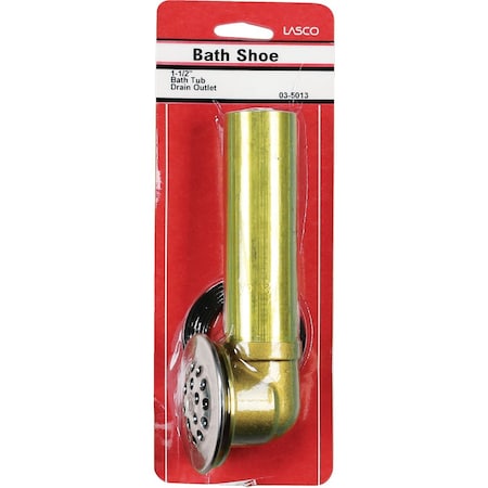 Westlake Pipe & Fittings 1-1/2'' Brass Overflow & Waste Shoe 3/1/5013