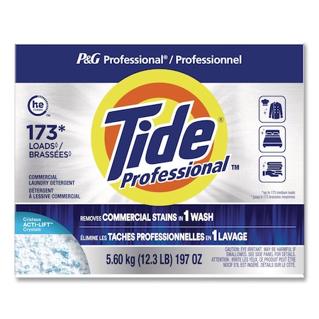 Tide Professional Commercial Powder Laundry Detergent, HE Compatible, 155 Loads, 197 oz Box 80782769