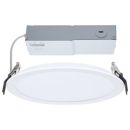 Satco 20 Watt 8 Inch LED Direct Wire Downlight Remote Driver CCT Selectable Dual Dimming Flat Face S11847