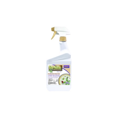 Bonide Products Bon-Neem II Insecticide, Liquid, Spray Application, Indoor, 1 qt Creamy White 025