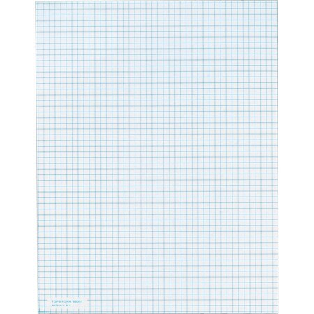 Tops Products TOP 8.5 x 11 in. 5 Squre Quadrille Rule 50 Sheets Quadrille PadsWhite 33051