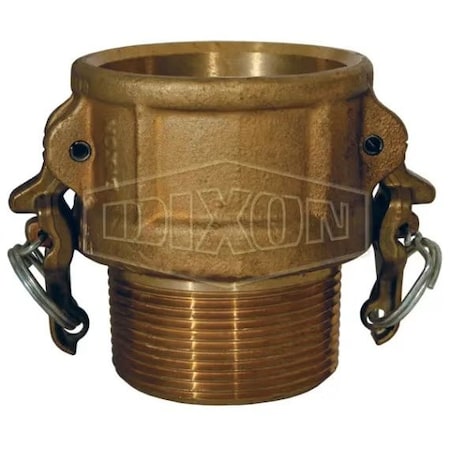 Dixon Boss-Lock Type B Cam and Groove Coupler, 4 in Nominal, Female Coupler x MNPT End Style, Brass, Dome BB400