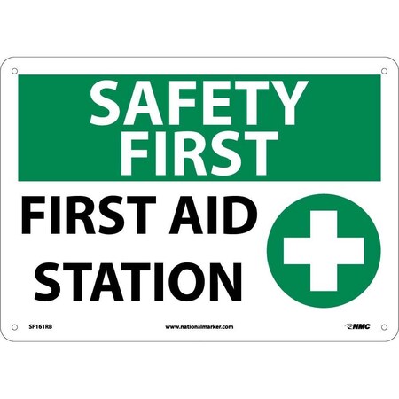 Nmc Safety First Aid Station Sign, SF161RB SF161RB