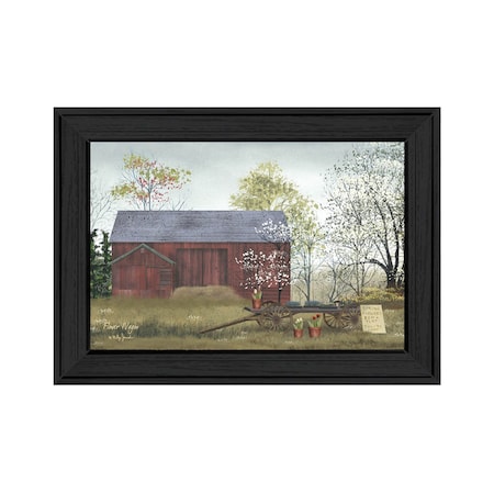 Homeroots Flower Wagon 3 Black Framed Print Wall Art 407308