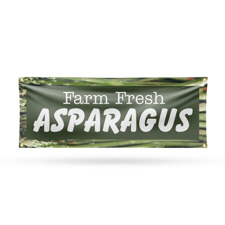 Signmission Farm Fresh Asparagus, 18 Inch x 48 Inch, Vinyl Banner B-30574