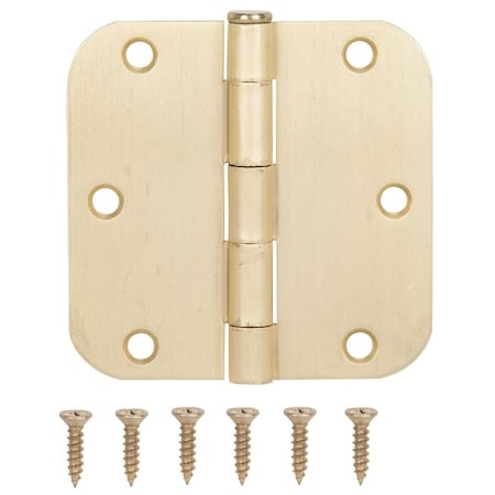 Prosource Door Hinge, Steel, Satin Brass, Loose Pin, 180 deg Range of Motion, Screw Mounting BH-102SB-PS