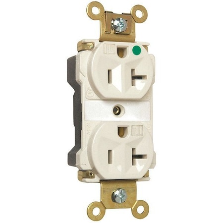 Pass & Seymour Straight Blade Receptacle, 5-20R, 20 A, 125V AC, 2 Pole, 3 Wire, Recessed Mount, Grounded PT8300LA