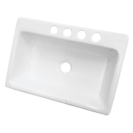 Bakebetter 33 x 22 Single Bowl Undermount Kitchen Sink, White BA3012393