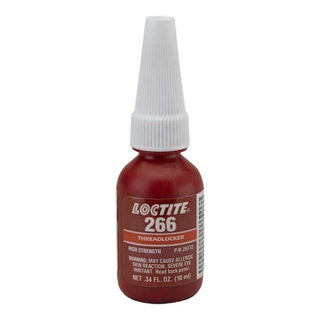 Loctite 10 ml 266 Series High-Strength Threadlocker, Red Liquid 442-232327