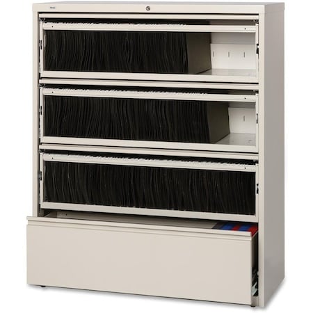 Hirsh 42" W 5 Drawer File Cabinet, Putty, Letter 17972